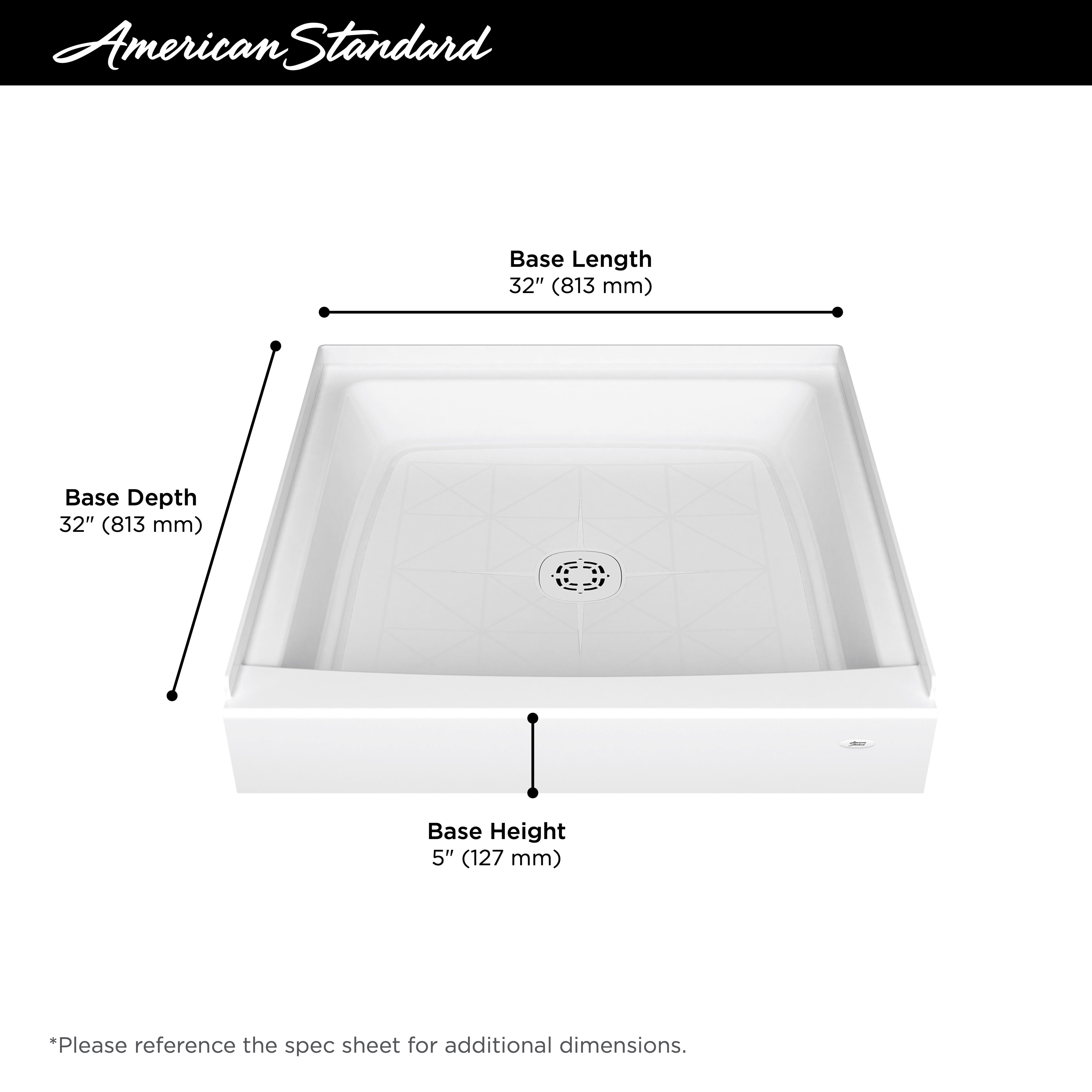 Mainstream 32in Alcove Shower Base